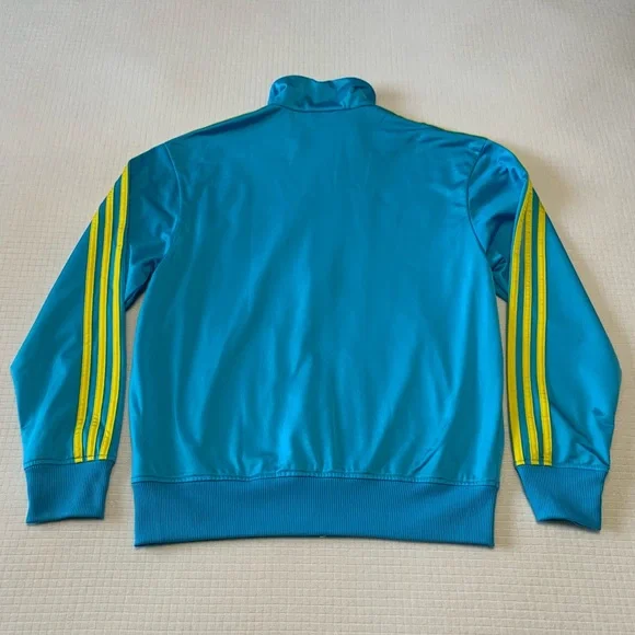 Adidas turquoise and yellow track jacket - Picture 3 of 16